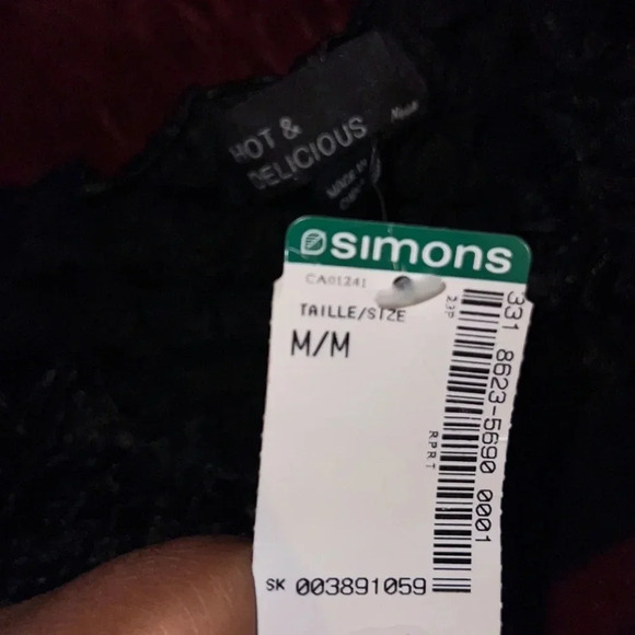 Simmons Black hot & Delicious Waffle textured Bralette Sz M - Picture 10 of 15